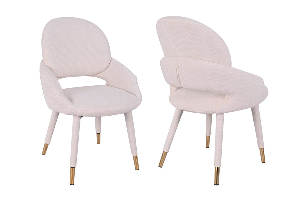 DINING CHAIR, SET OF 2 - BEIGE