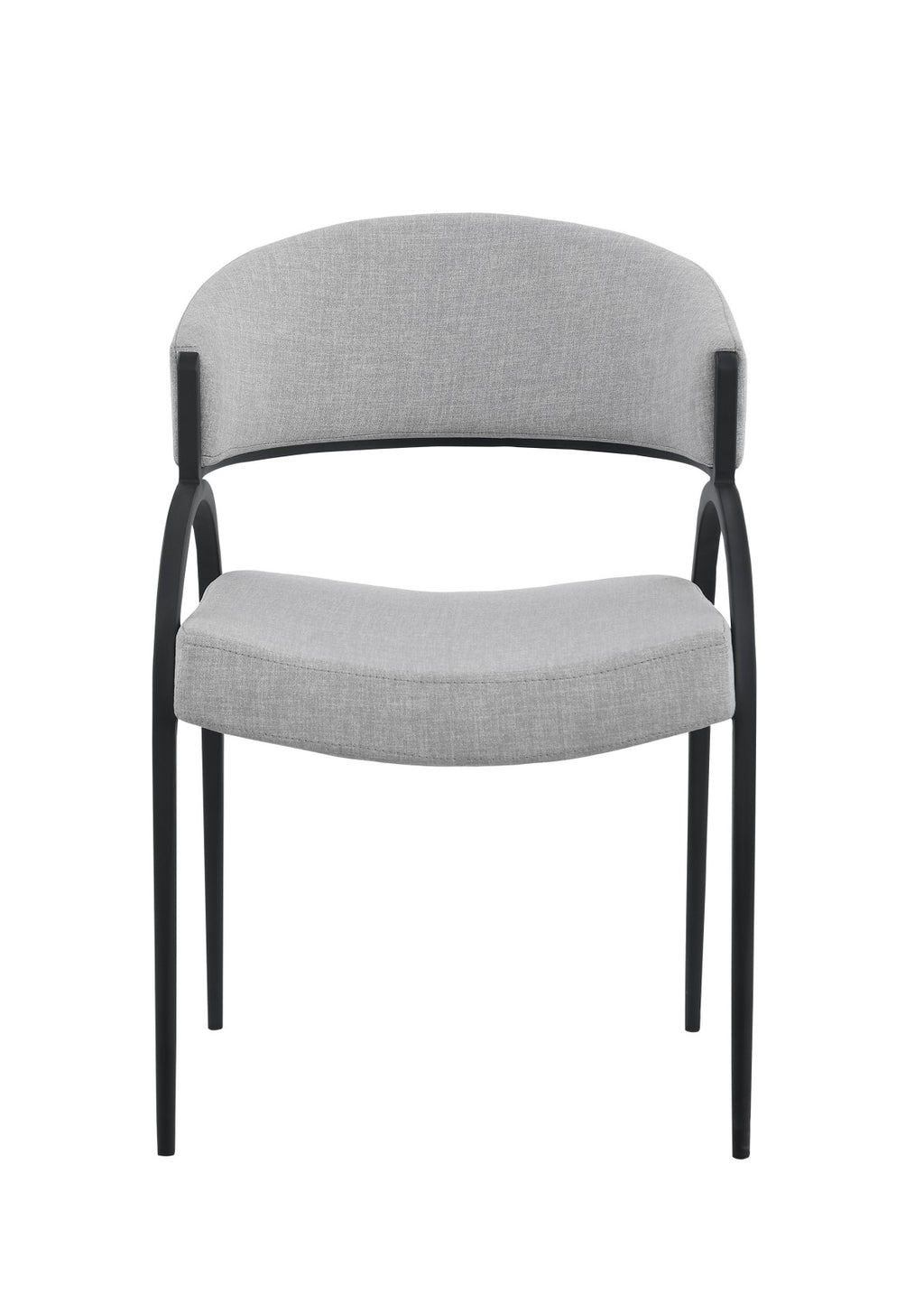 DINING CHAIR, SET OF 2, GREY/BLACK