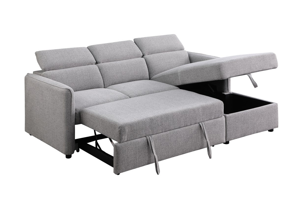 LHF SECTIONAL SLEEPER - GREY