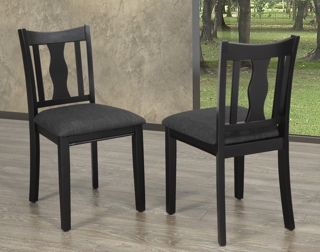 DINING CHAIR, SET OF 2 - GREY