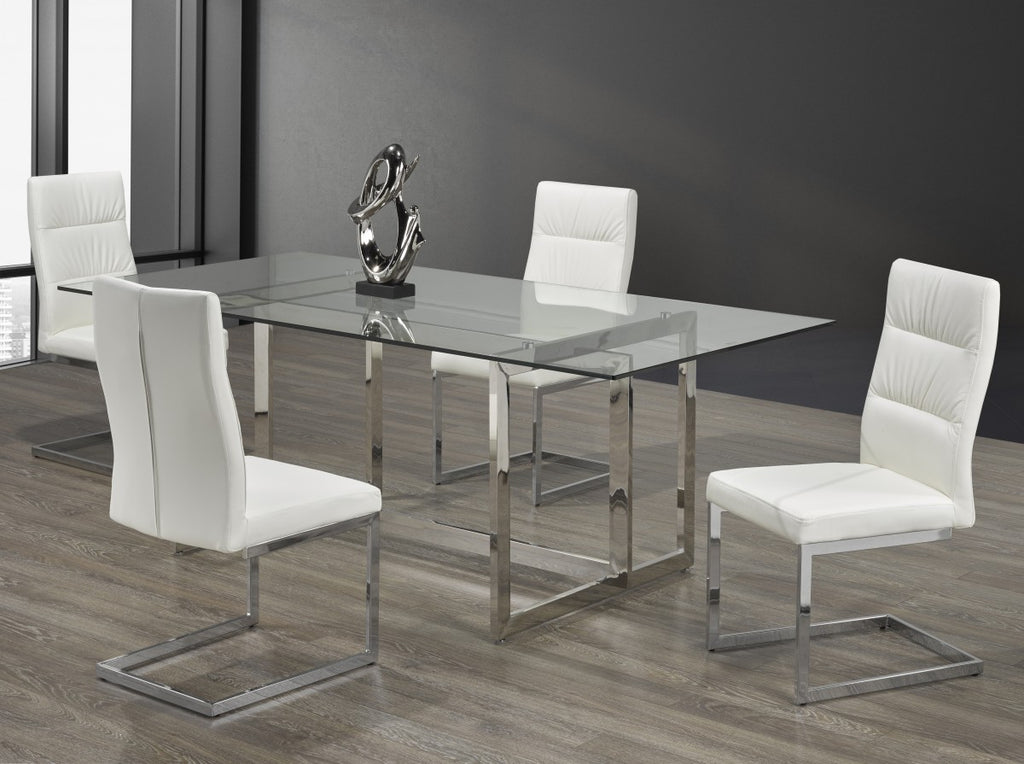 5-PIECE DINING SET-WHITE