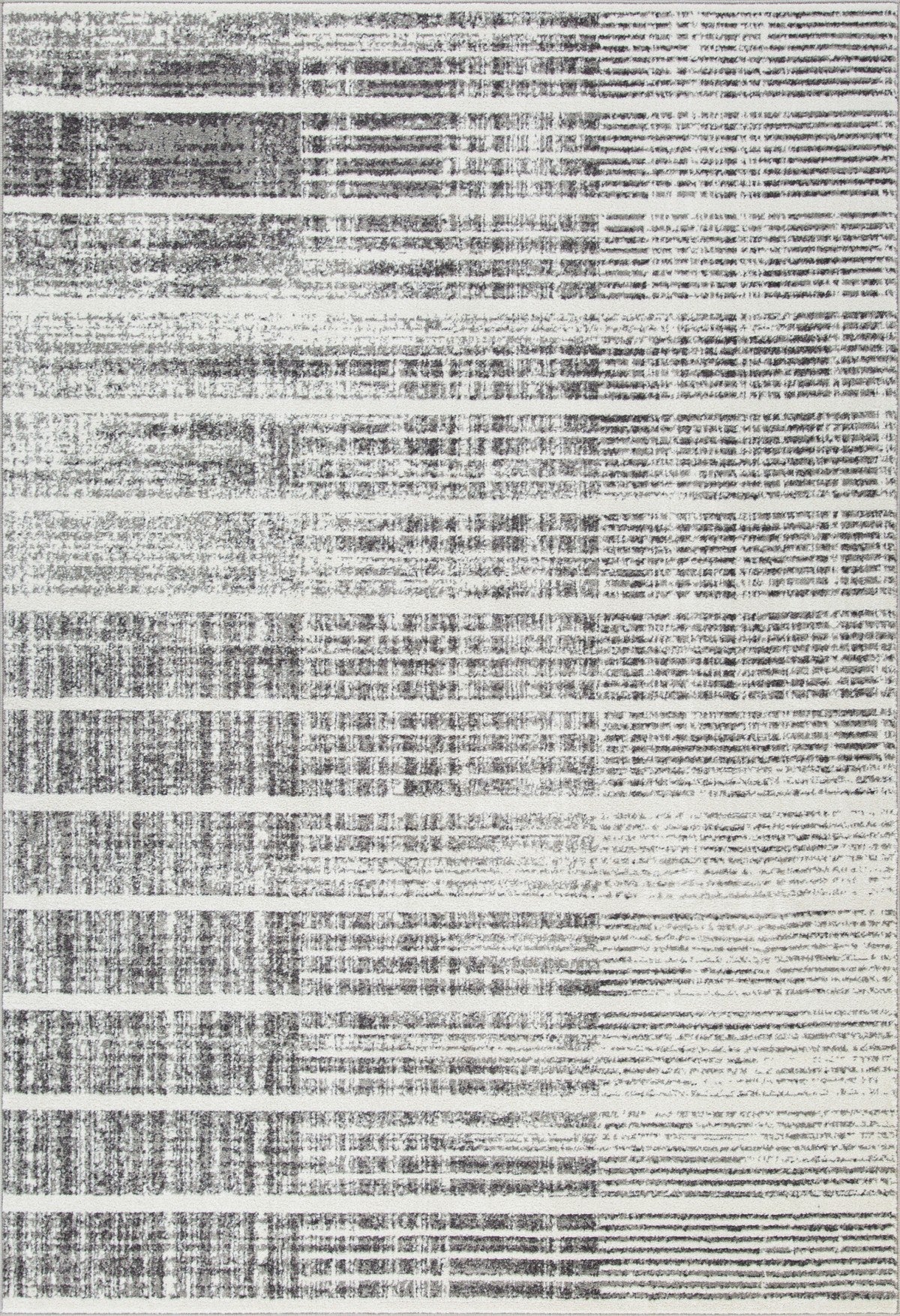 8 X 11 AREA RUG - WHITE/SILVER