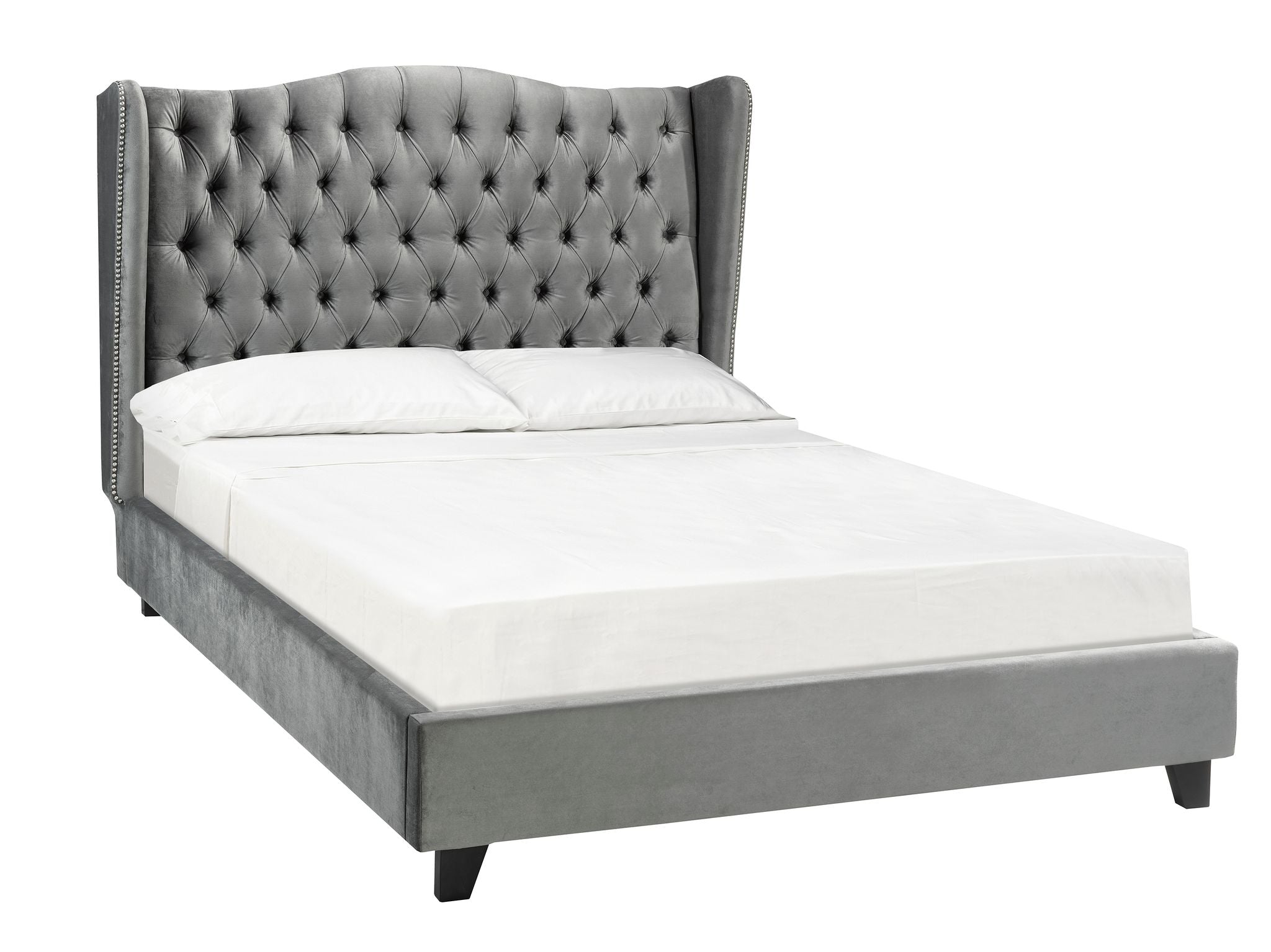 KING PLATFORM BED - GREY