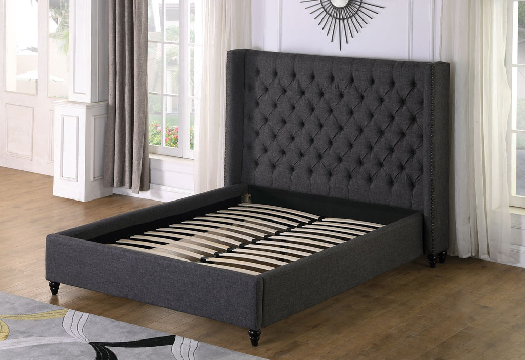KING PLATFORM BED - GREY