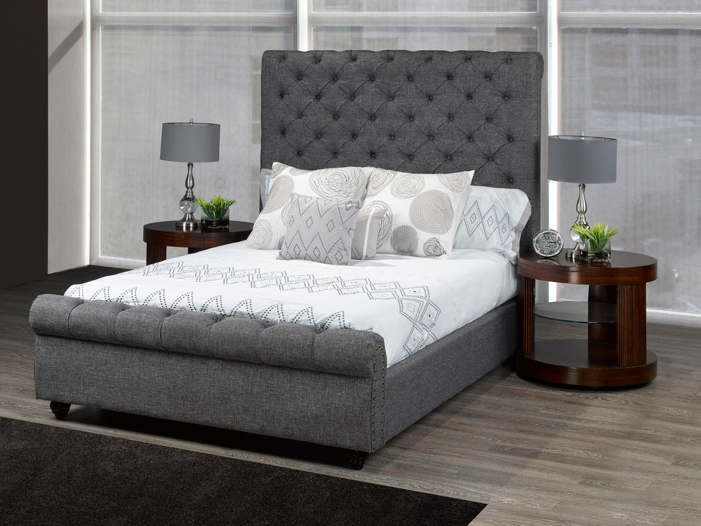KING PLATFORM BED - GREY