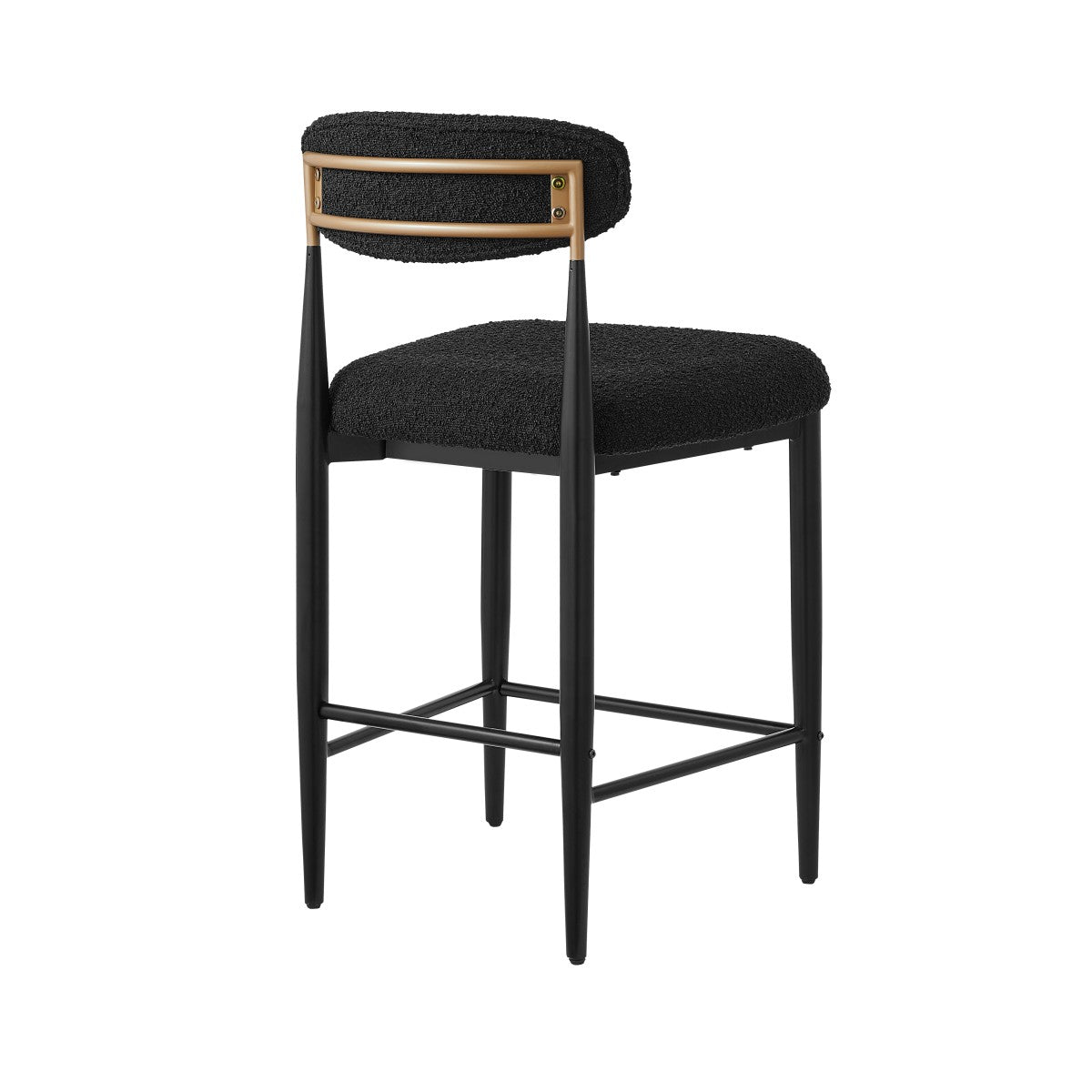 COUNTER STOOL, SET OF 2 - BLACK