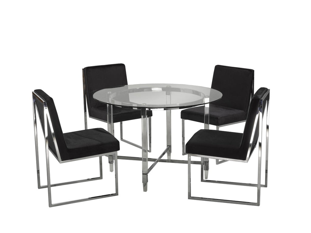 5-PIECE DINING SET - BLACK