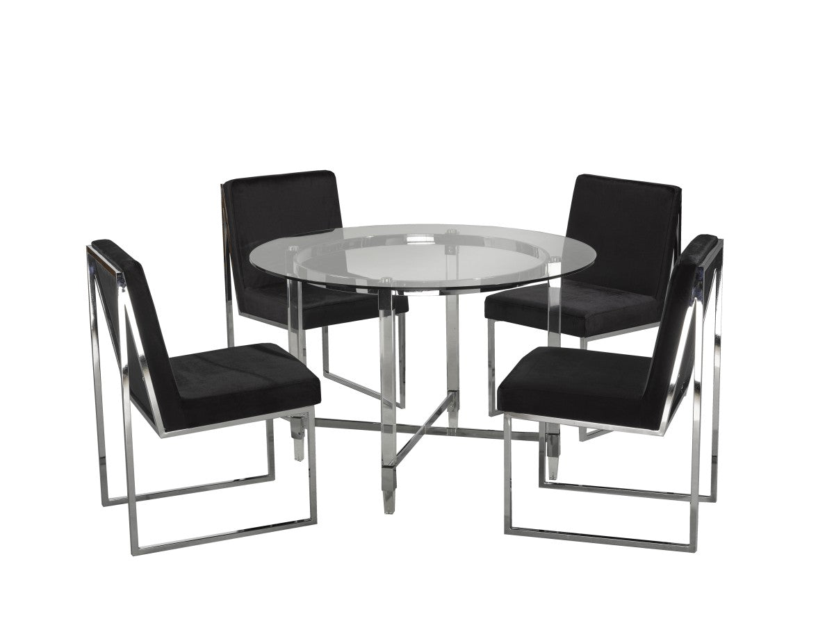 5-PIECE DINING SET - BLACK