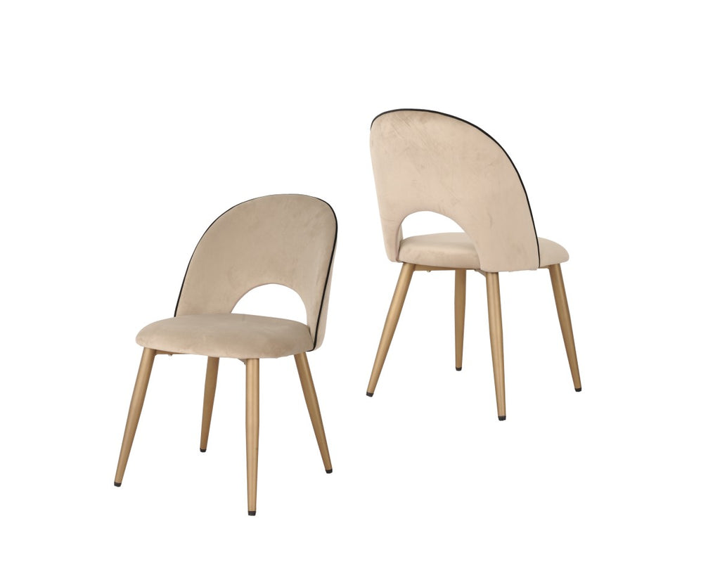DINING CHAIR, SET OF 2 - BEIGE