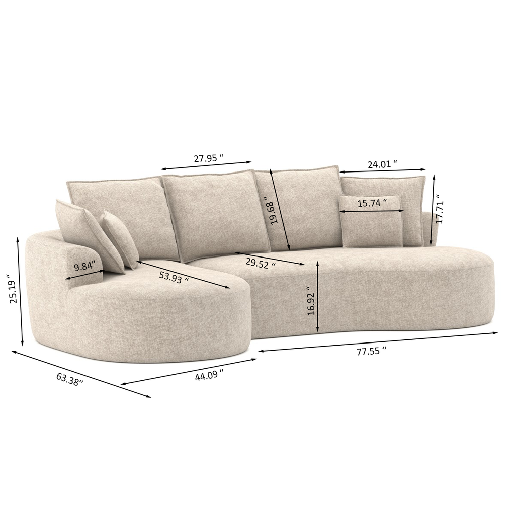 SECTIONAL - BEIGE