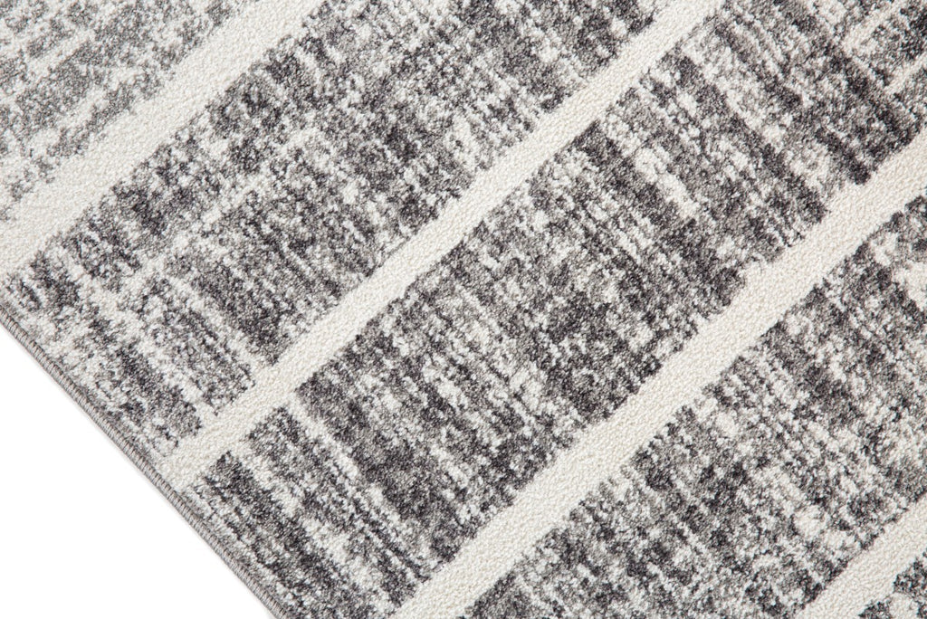 8 X 11 AREA RUG - WHITE/SILVER