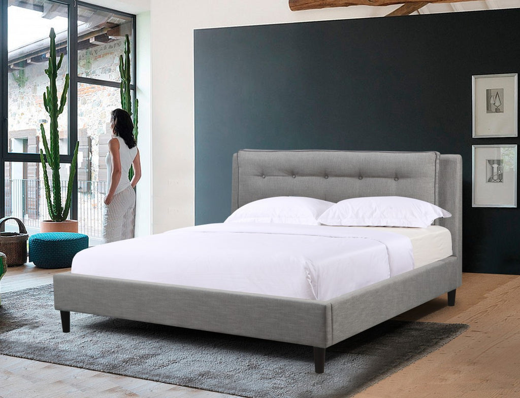 KING PLATFORM BED - GREY