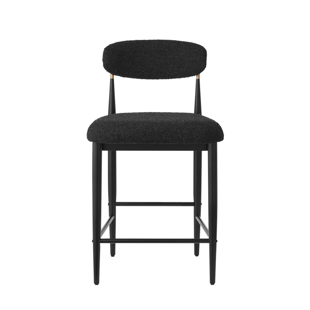 COUNTER STOOL, SET OF 2 - BLACK