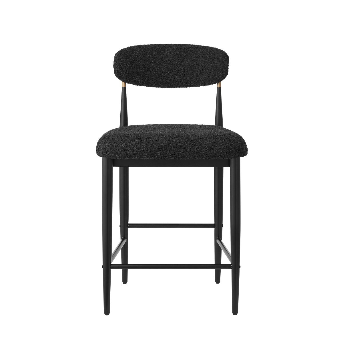 COUNTER STOOL, SET OF 2 - BLACK