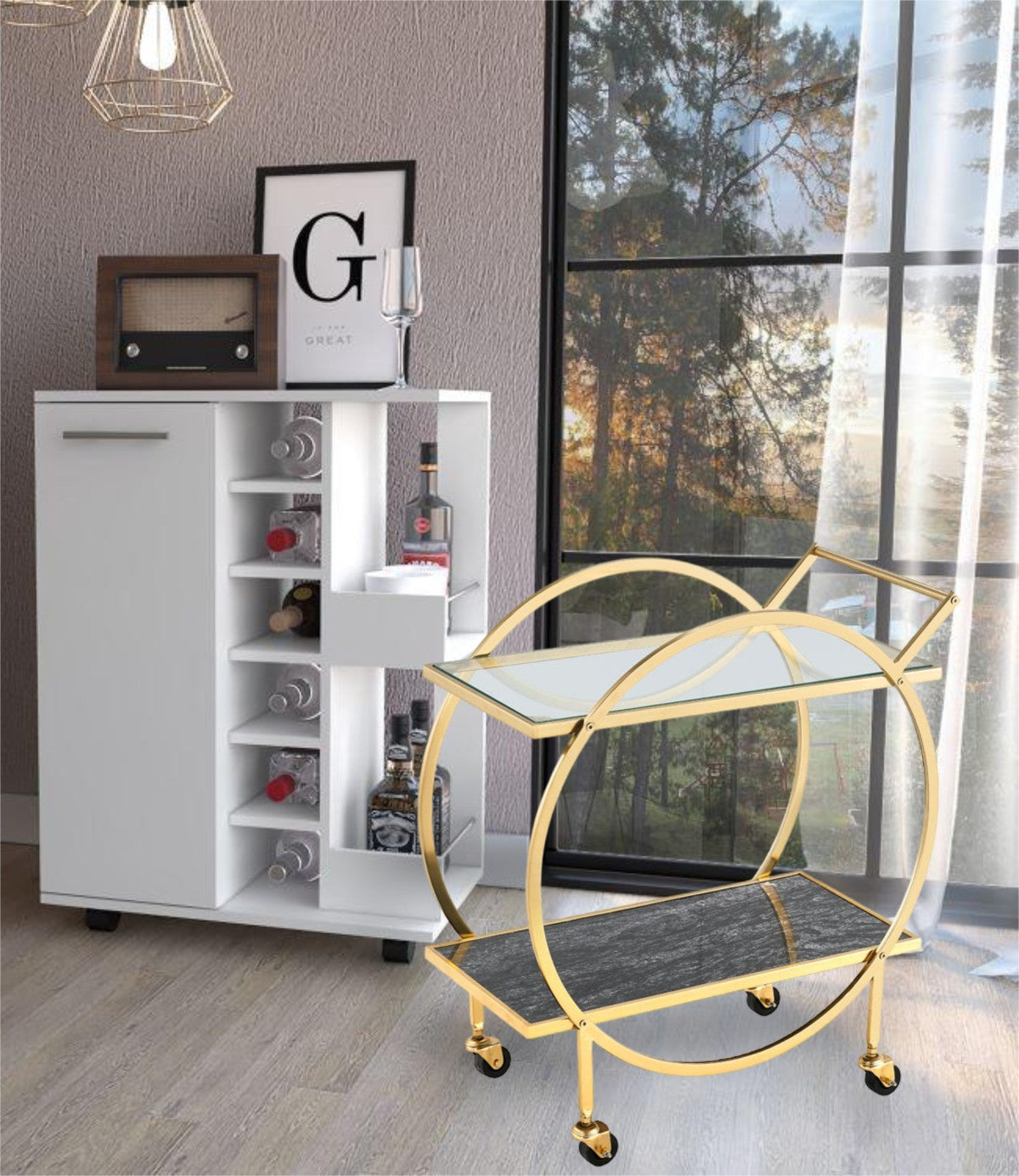 BAR CART - GOLD