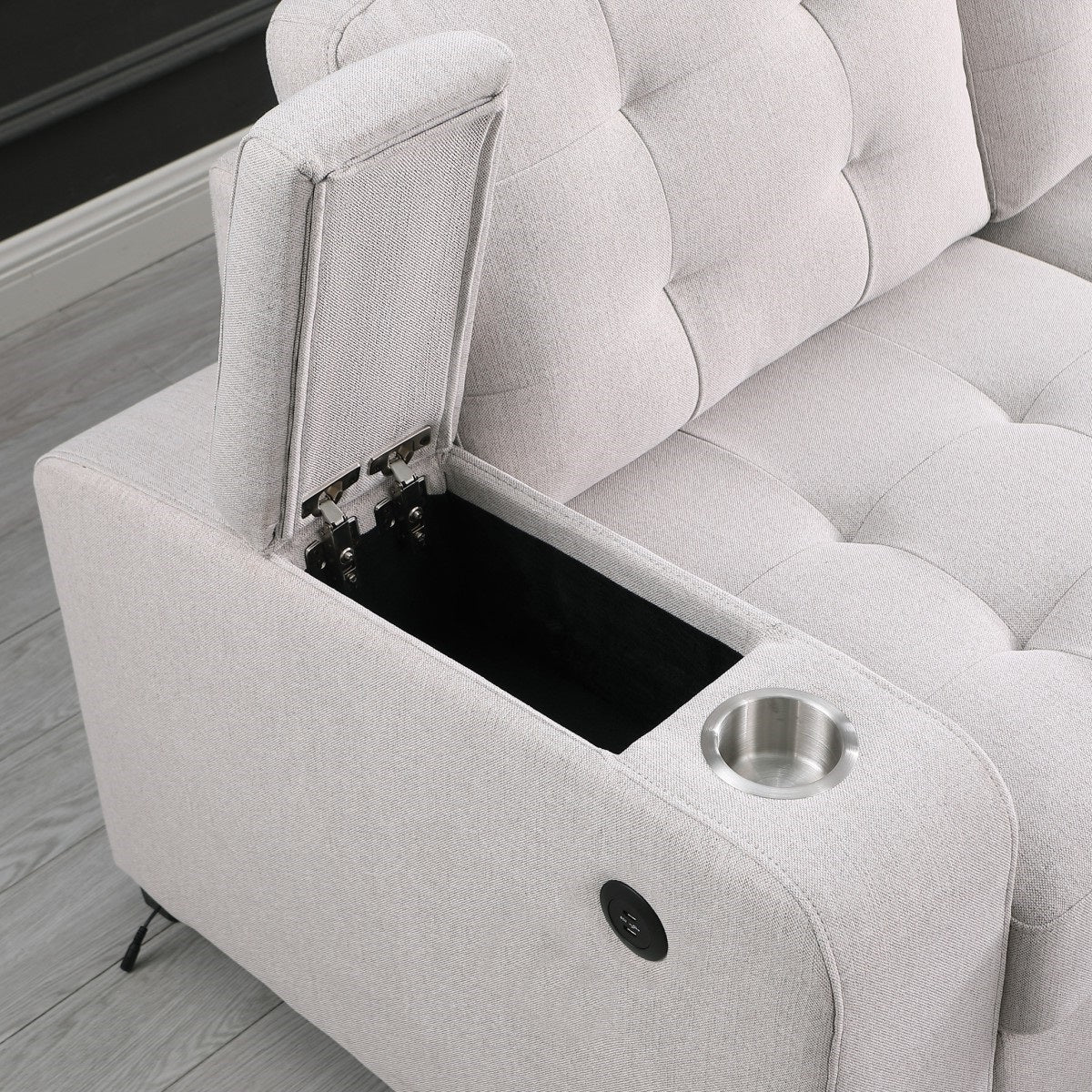 RHF SECTIONAL SLEEPER - BEIGE