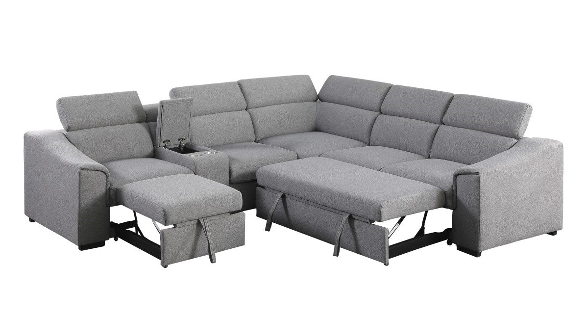 RHF SECTIONAL SOFA BED - GREY