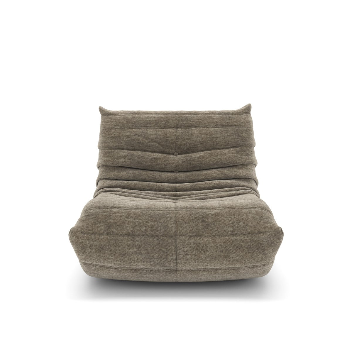 ARMLESS CHAIR & OTTOMAN - TAUPE