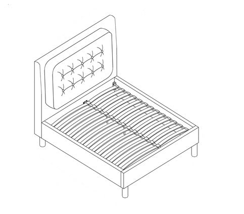 KING PLATFORM BED - GREY