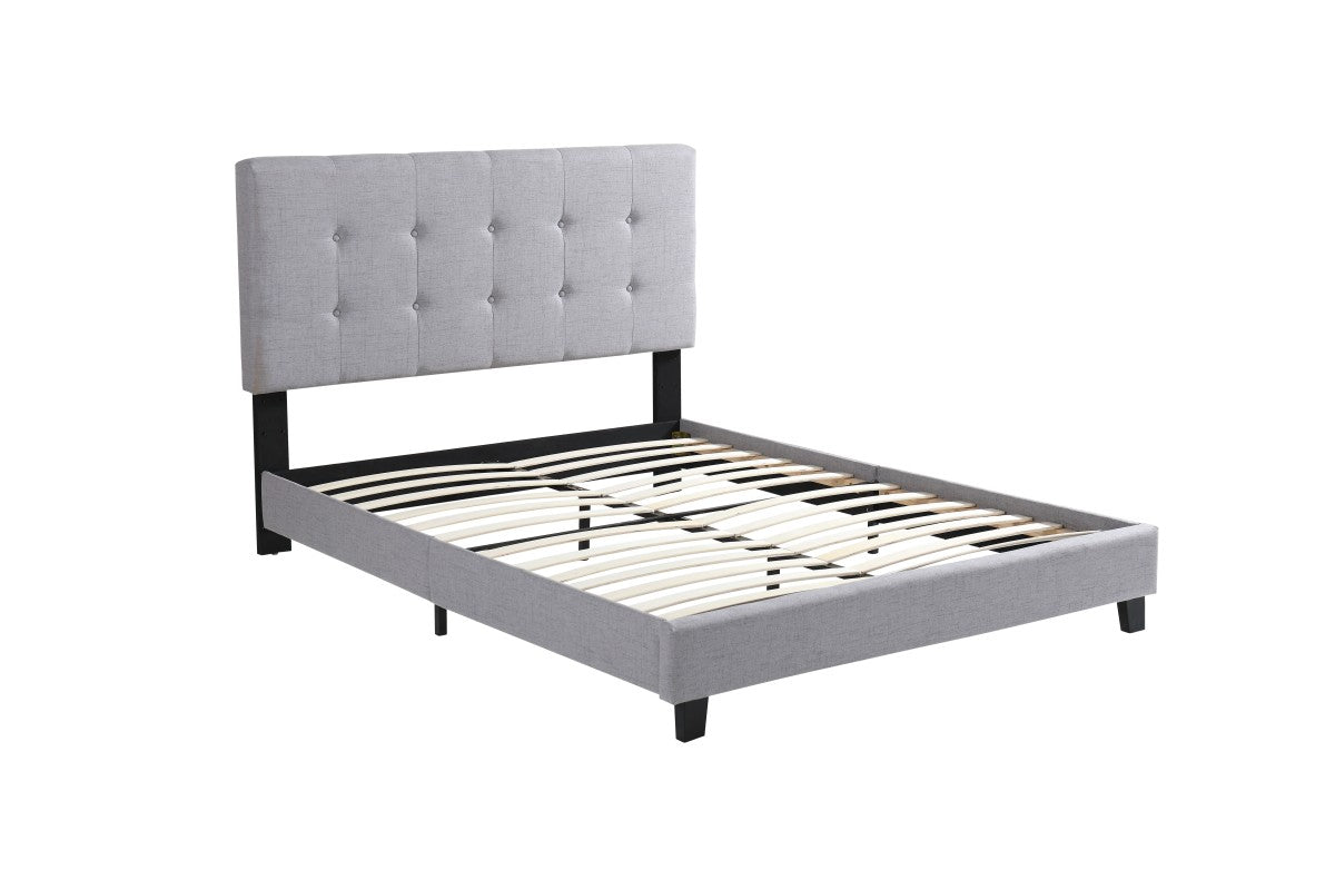 KING PLATFORM BED, SILVER