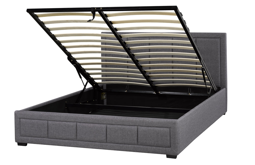 QUEEN PLATFORM BED - GREY