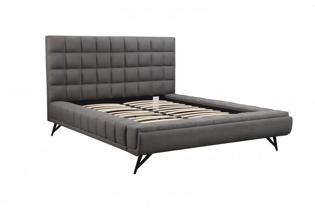 KING PLATFORM BED - GREY