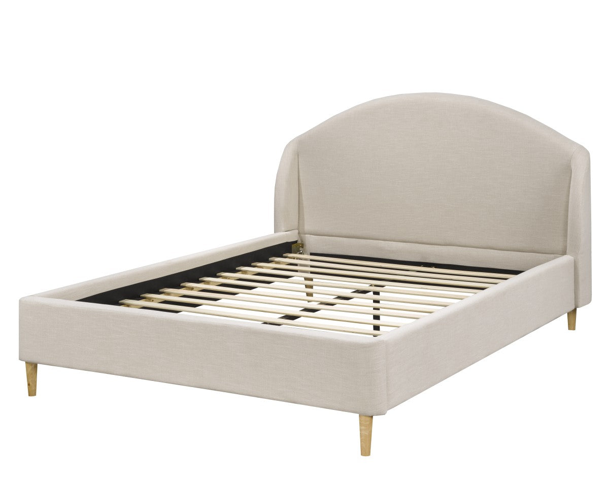 QUEEN PLATFORM BED - BEIGE