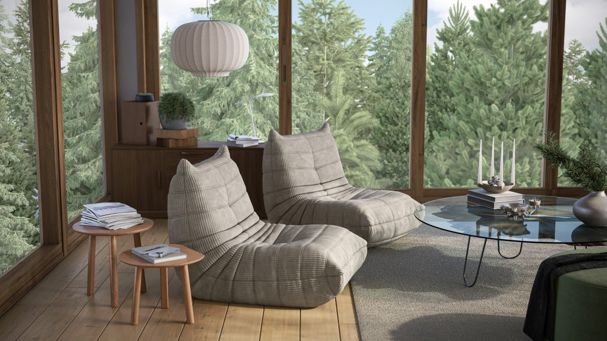 ARMLESS CHAIR - BEIGE