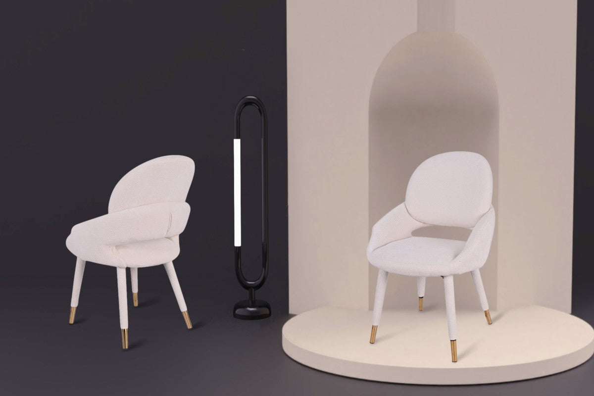 DINING CHAIR, SET OF 2 - BEIGE