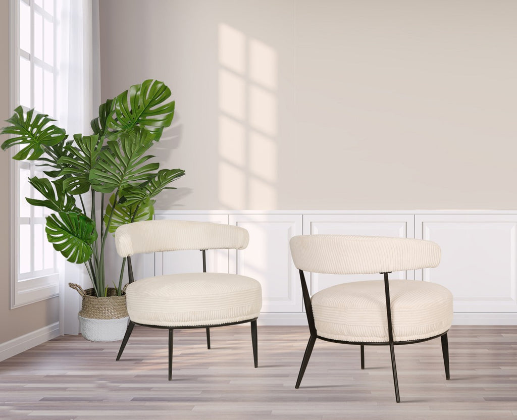 ACCENT CHAIR - CREAM