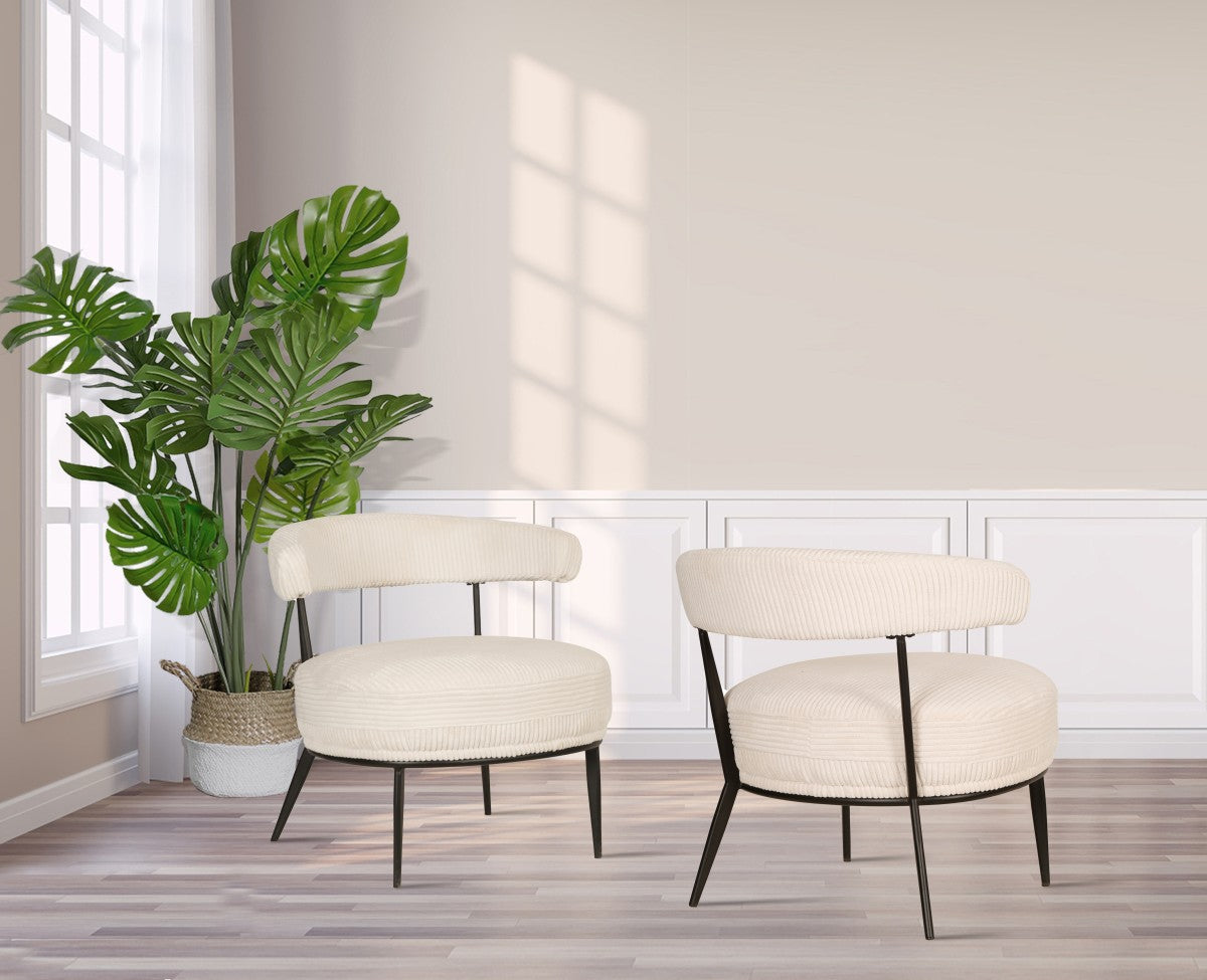 ACCENT CHAIR - CREAM