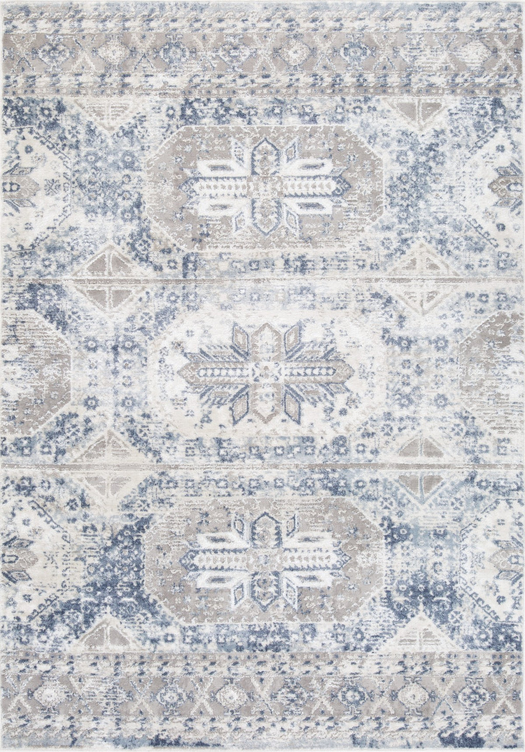 5 X 8 AREA RUG - GREY/BLUE