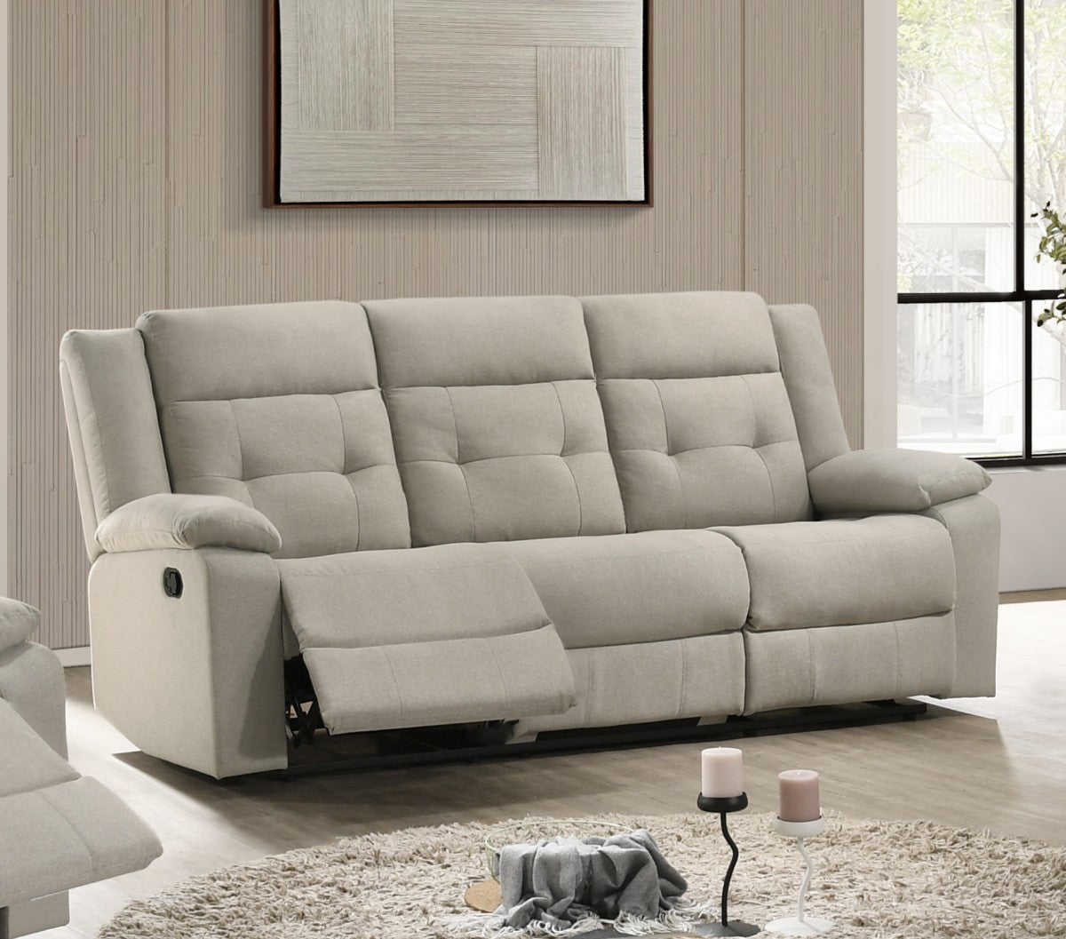 RECLINER SOFA - BEIGE