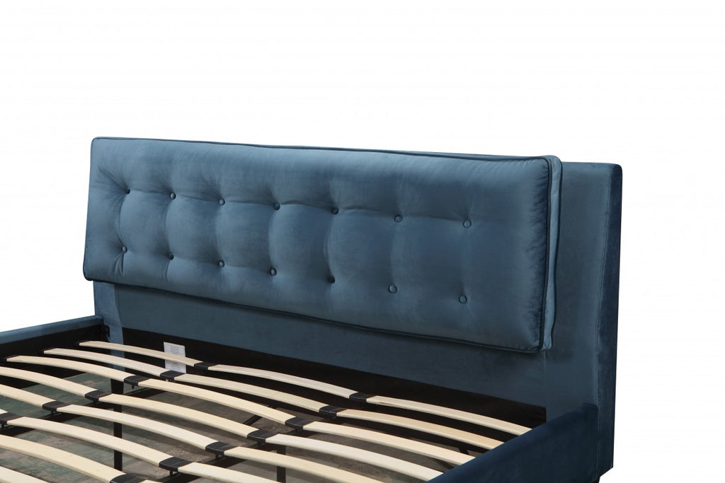 QUEEN PLATFORM BED - TEAL