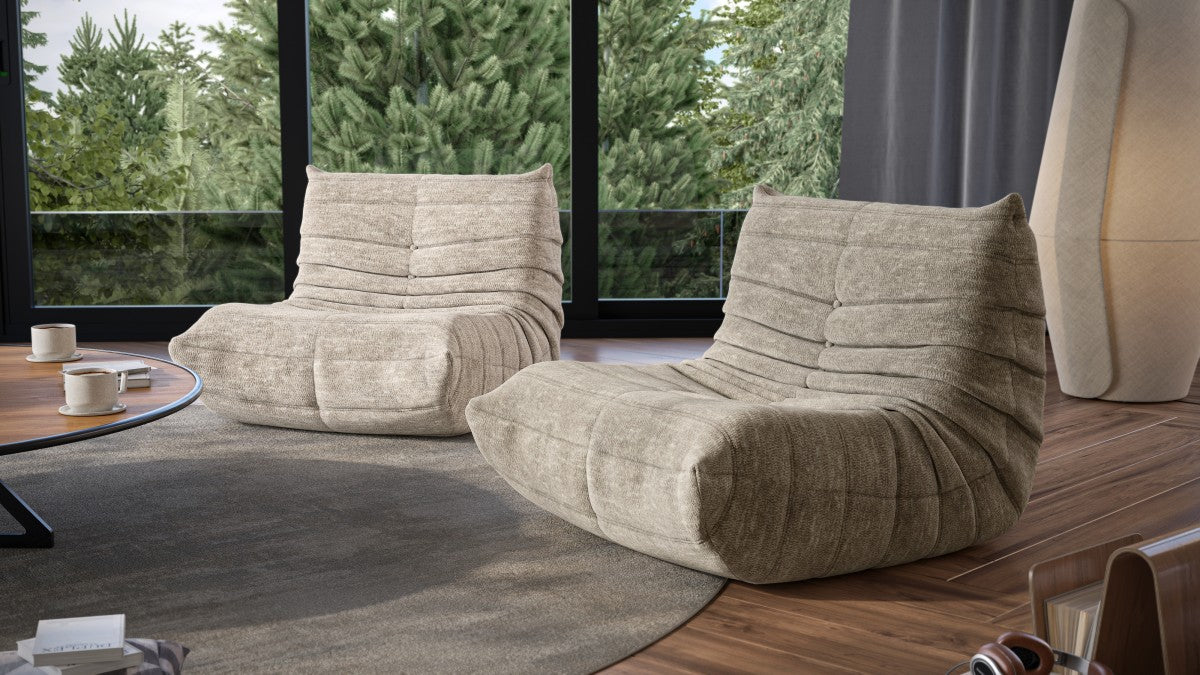 ARMLESS CHAIR - TAUPE