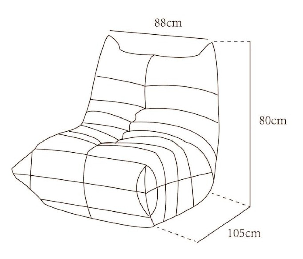 ARMLESS CHAIR - TAUPE
