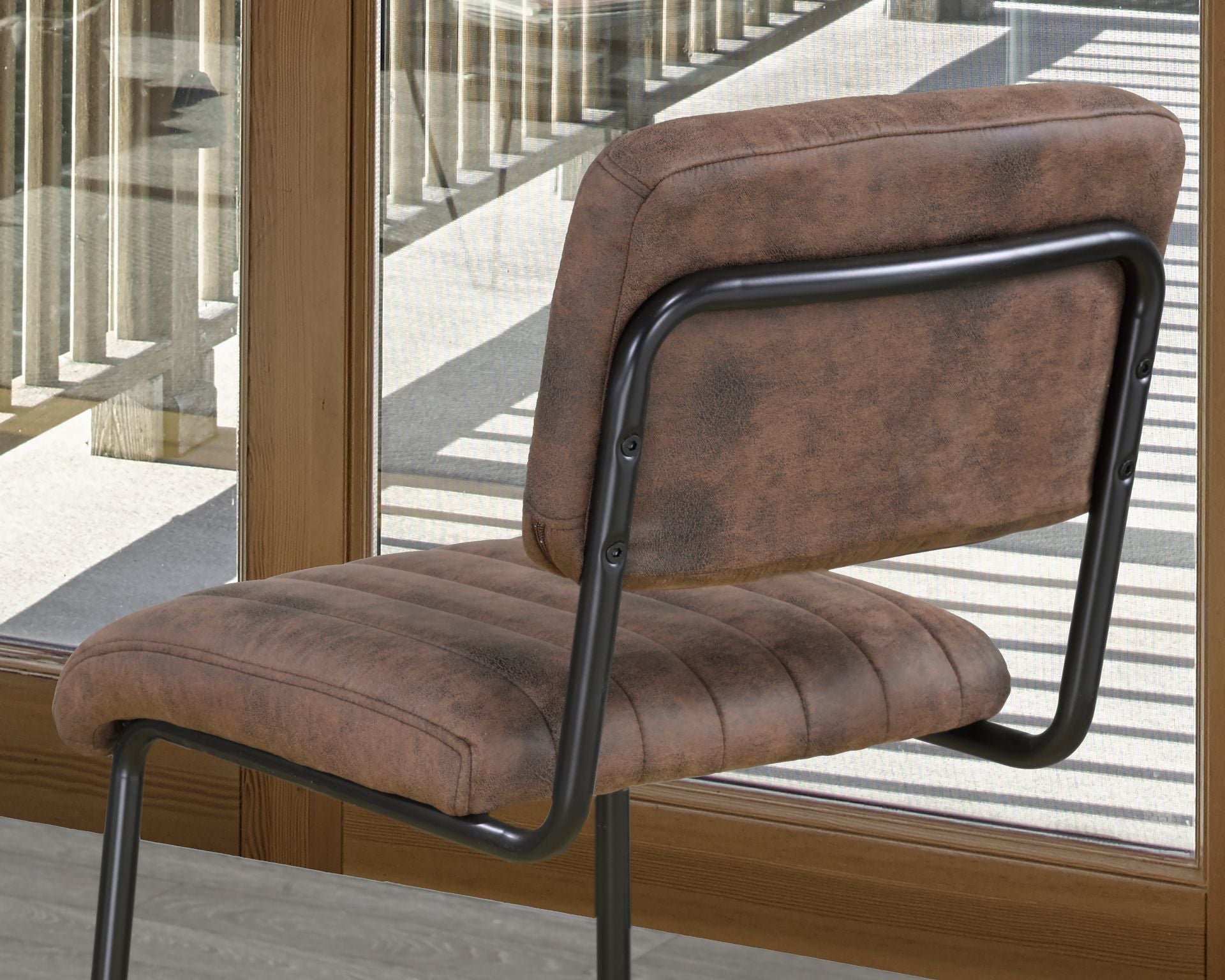 BAR STOOL, SET OF 2 - BROWN