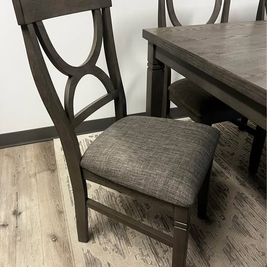 6-Piece Dining Set with Bench Seating – Modern Rustic Finish