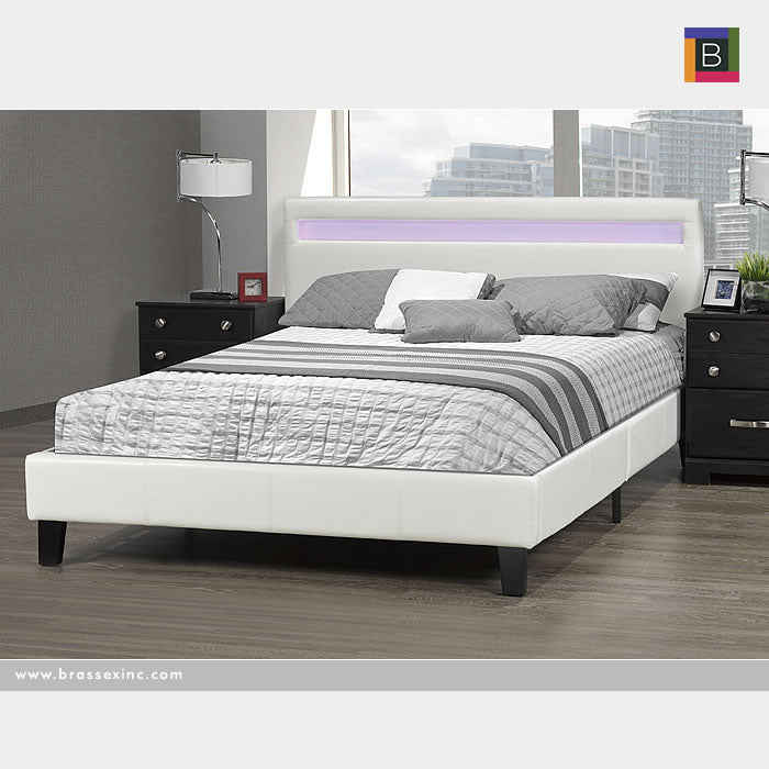 QUEEN PLATFORM BED - WHITE