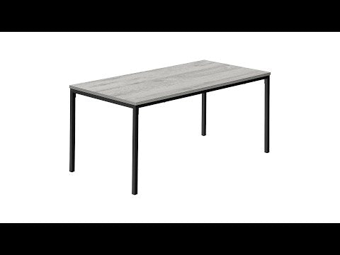 COFFEE TABLE - 40""L / GREY / BLACK METAL