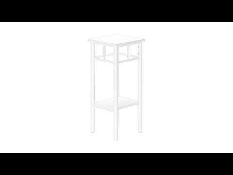 ACCENT TABLE - 28""H / WHITE / WHITE METAL