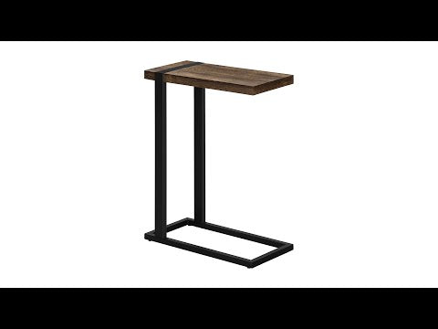 ACCENT TABLE - BROWN RECLAIMED WOOD-LOOK / BLACK METAL