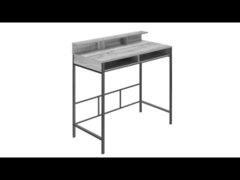 COMPUTER DESK - 48""L / GREY / BLACK STANDING HEIGHT