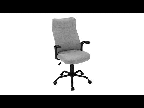 OFFICE CHAIR - BLACK / DARK GREY FABRIC / MULTI POSITION