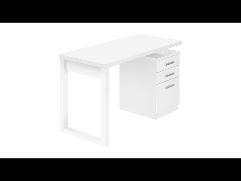 COMPUTER DESK - 48""L / WHITE LEFT OR RIGHT FACING