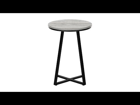 ACCENT TABLE - 22""H / GREY / BLACK METAL