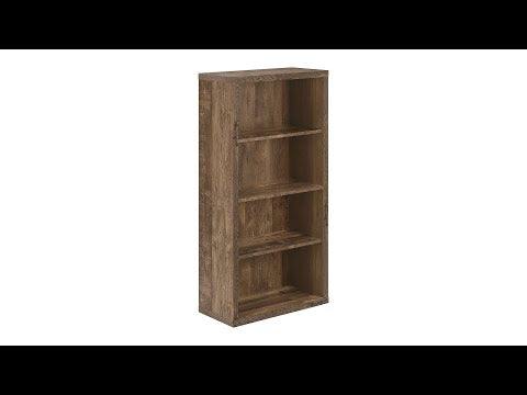 BOOKCASE - 48""H / BROWN RECLAIMED WOOD-LOOK/ ADJ. SHELVES