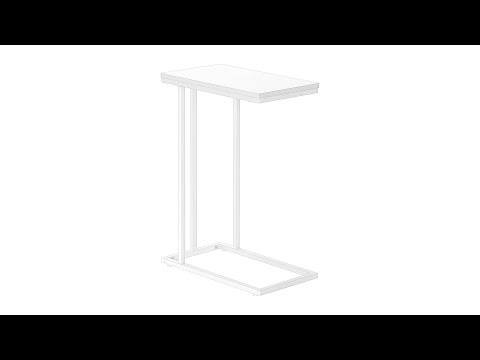 ACCENT TABLE - 25""H /WHITE / WHITE METAL