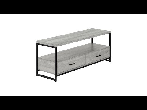 TV STAND - 48""L / GREY / BLACK METAL