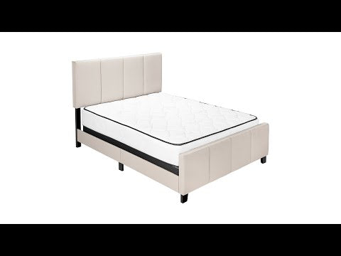 BED - QUEEN SIZE / BEIGE LINEN